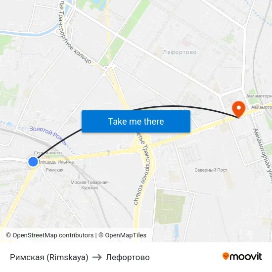 Римская (Rimskaya) to Лефортово map