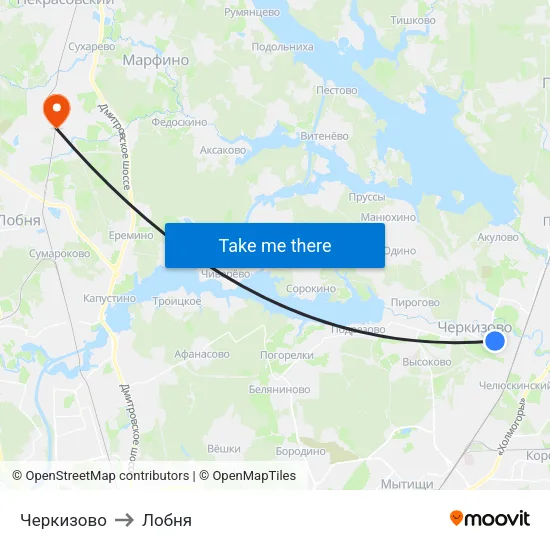 Черкизово to Лобня map