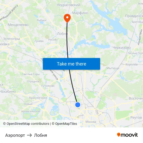 Аэропорт to Лобня map