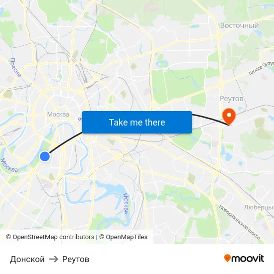 Донской to Реутов map