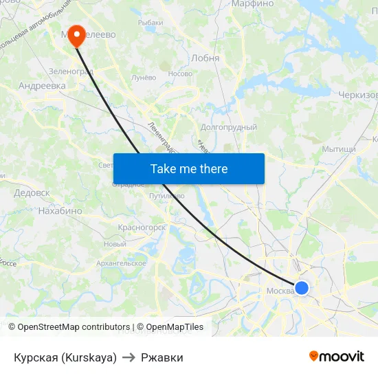 Курская (Kurskaya) to Ржавки map