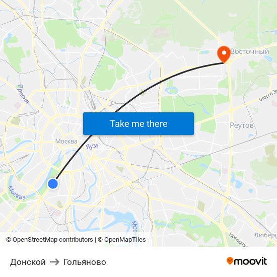 Донской to Гольяново map