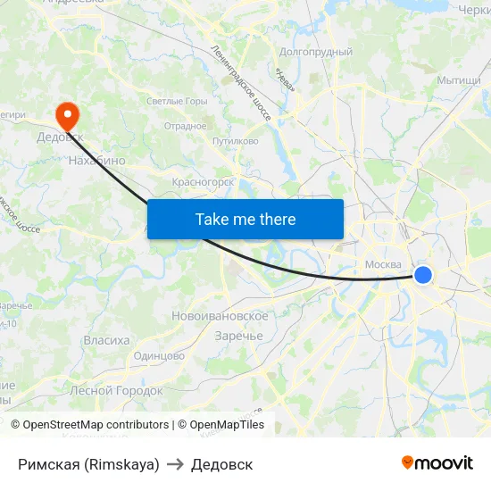 Римская (Rimskaya) to Дедовск map