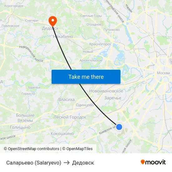 Саларьево (Salaryevo) to Дедовск map