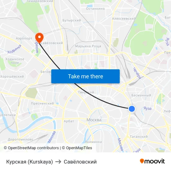 Курская (Kurskaya) to Савёловский map