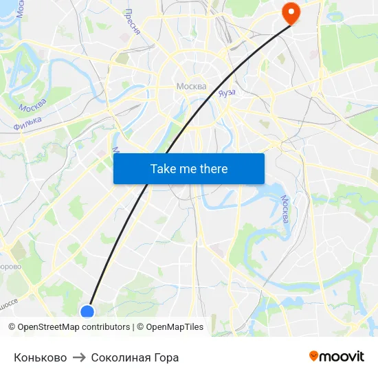 Коньково to Соколиная Гора map