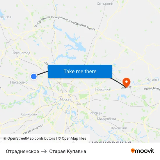 Отрадненское to Старая Купавна map