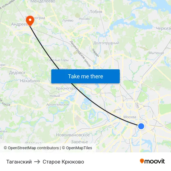 Таганский to Старое Крюково map