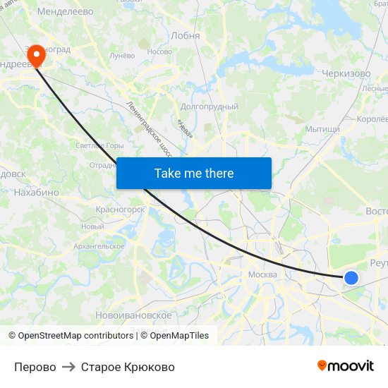 Перово to Старое Крюково map