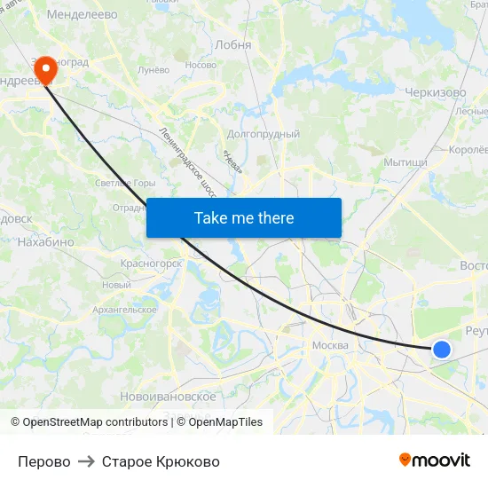 Перово to Старое Крюково map