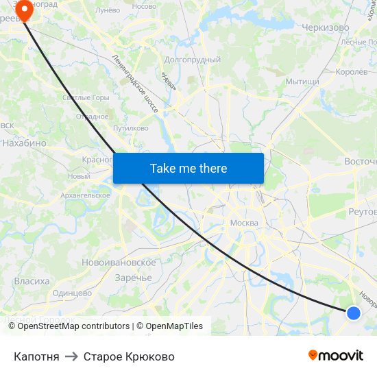Капотня to Старое Крюково map