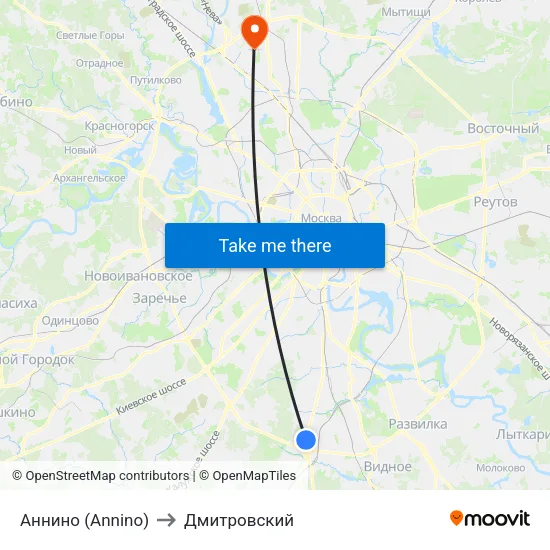 Аннино (Annino) to Дмитровский map