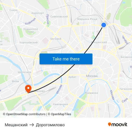 Мещанский to Дорогомилово map