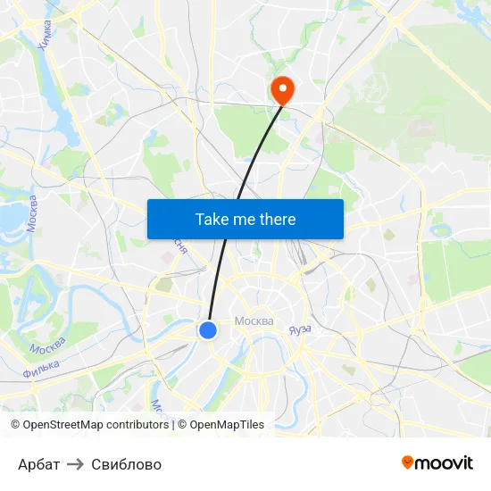 Арбат to Свиблово map
