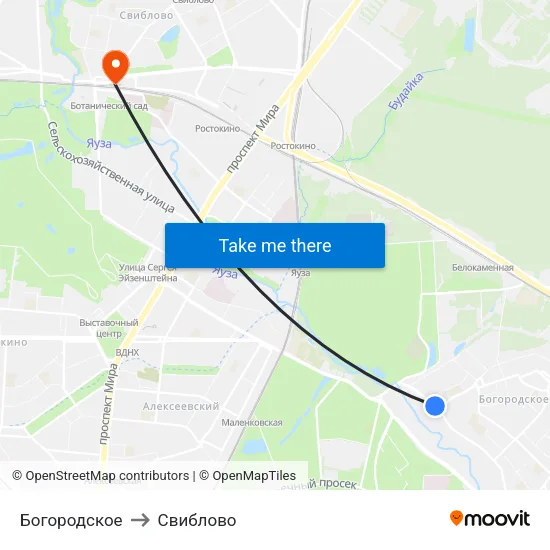 Богородское to Свиблово map