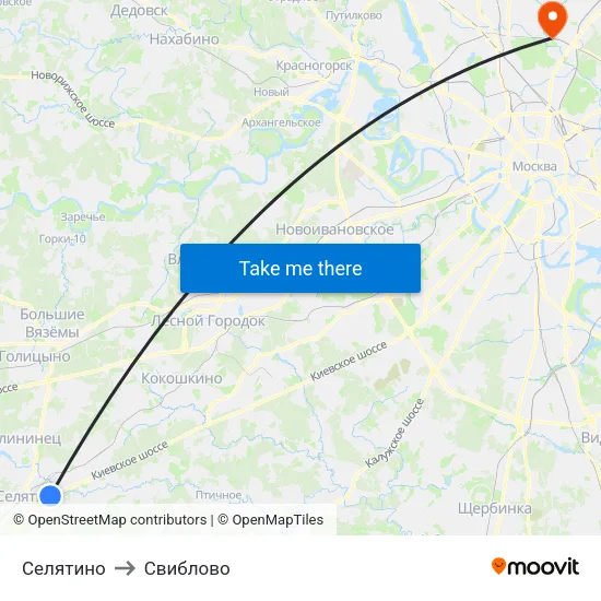 Селятино to Свиблово map