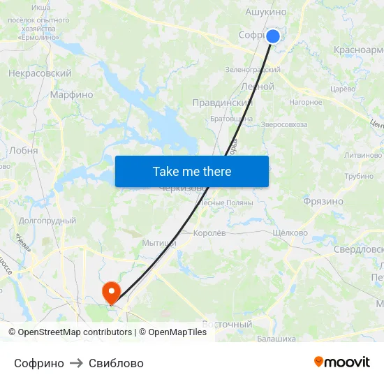 Софрино to Свиблово map