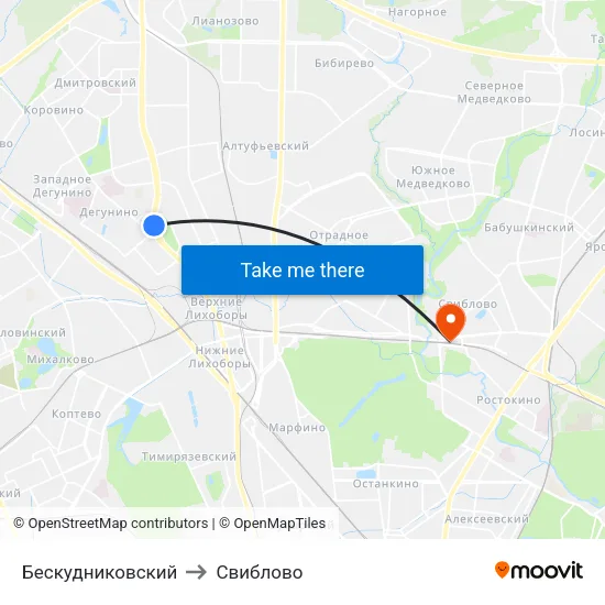 Бескудниковский to Свиблово map