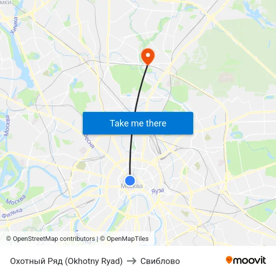 Охотный Ряд (Okhotny Ryad) to Свиблово map