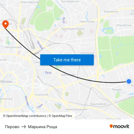 Перово to Марьина Роща map