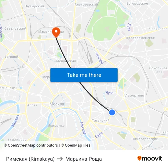 Римская (Rimskaya) to Марьина Роща map