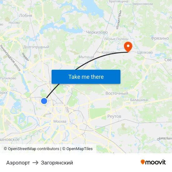 Аэропорт to Загорянский map