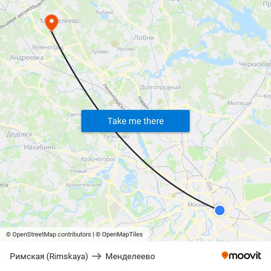 Римская (Rimskaya) to Менделеево map