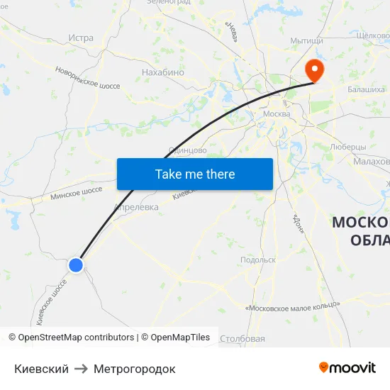 Киевский to Метрогородок map