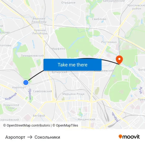 Аэропорт to Сокольники map