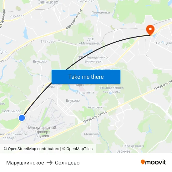 Марушкинское to Солнцево map