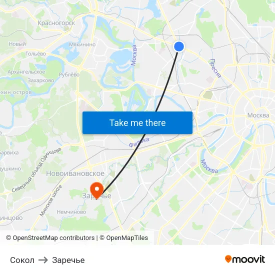 Сокол to Заречье map