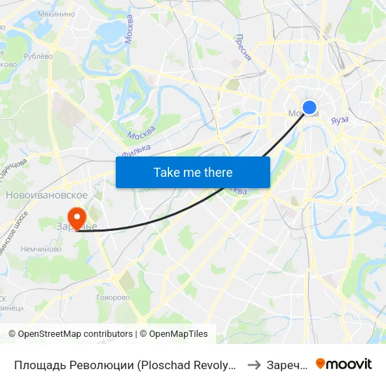 Площадь Революции (Ploschad Revolyutsii) to Заречье map