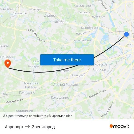 Аэропорт to Звенигород map