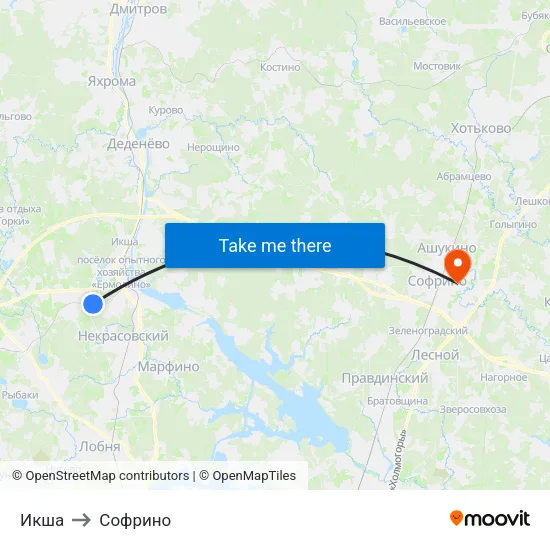 Икша to Софрино map