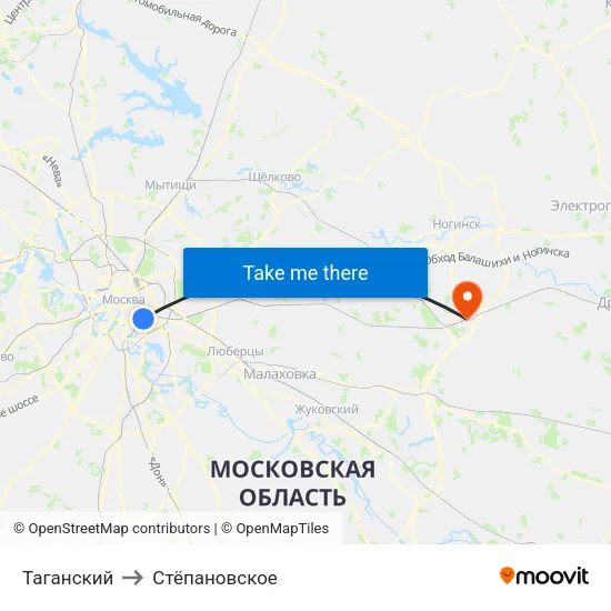 Таганский to Стёпановское map