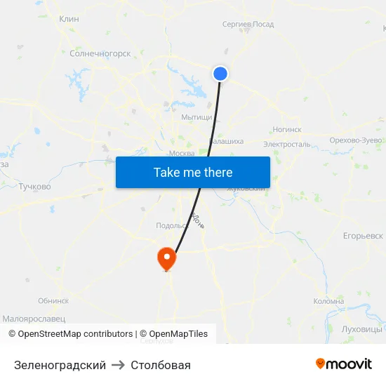 Зеленоградский to Столбовая map