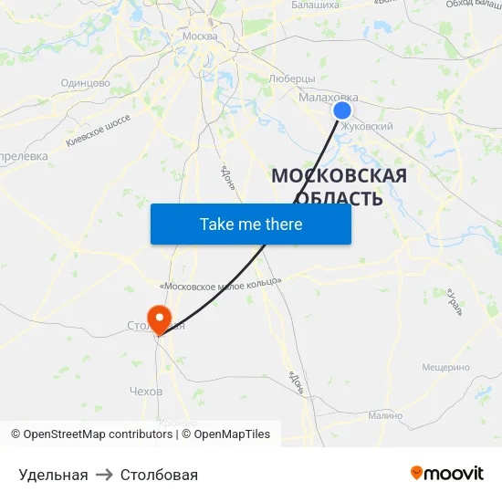 Удельная to Столбовая map