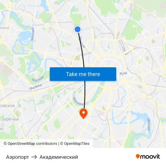 Аэропорт to Академический map