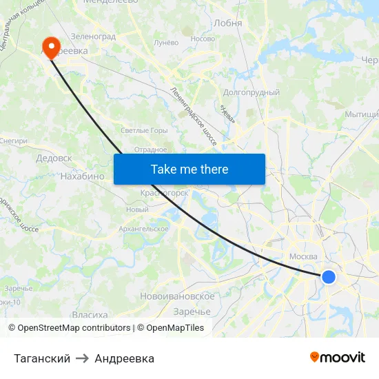Таганский to Андреевка map