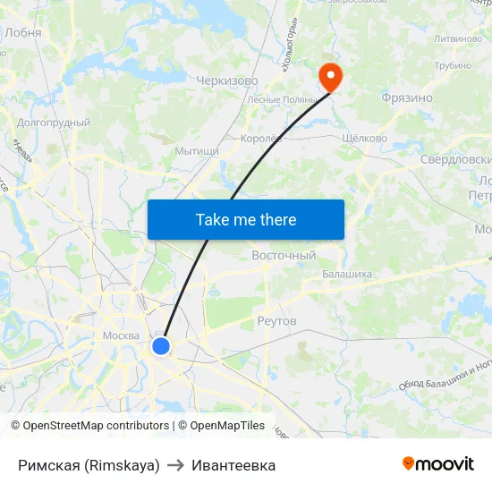 Римская (Rimskaya) to Ивантеевка map