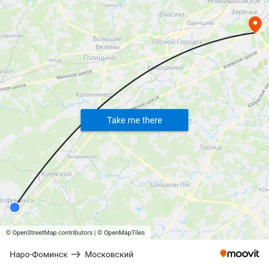 Наро-Фоминск to Московский map