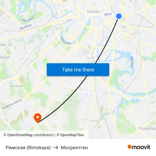 Римская (Rimskaya) to Мосрентген map