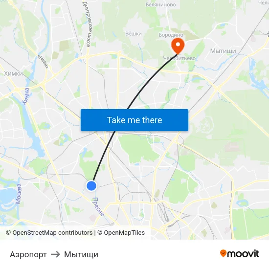 Аэропорт to Мытищи map