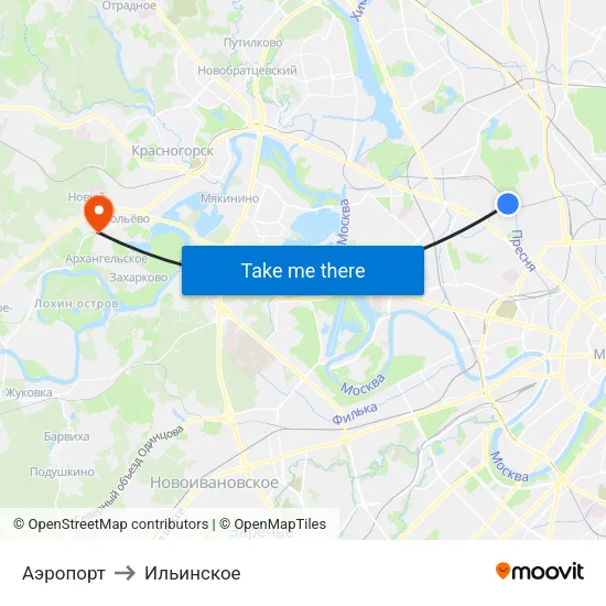 Аэропорт to Ильинское map