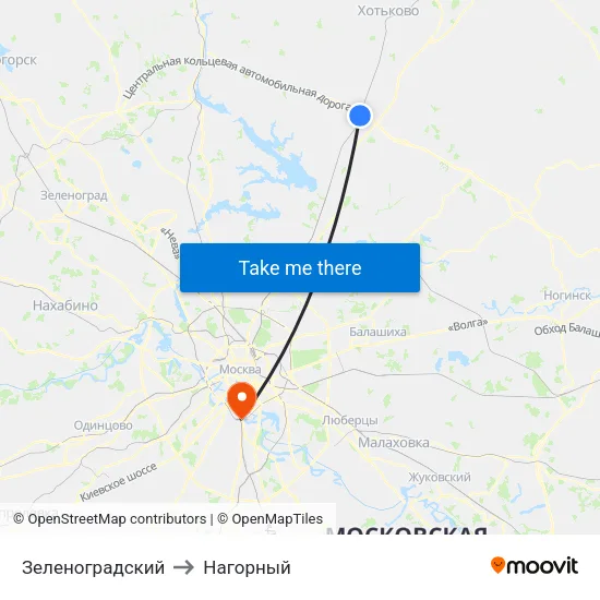 Зеленоградский to Нагорный map
