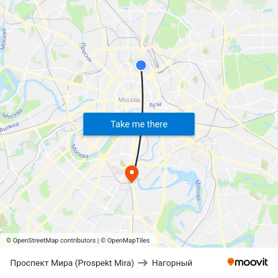 Проспект Мира (Prospekt Mira) to Нагорный map
