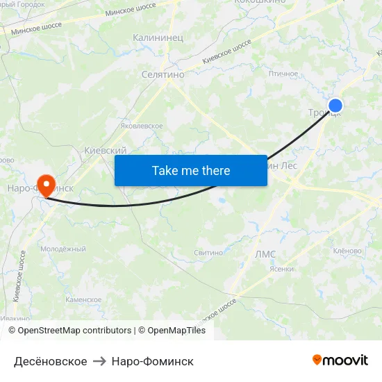 Десёновское to Наро-Фоминск map