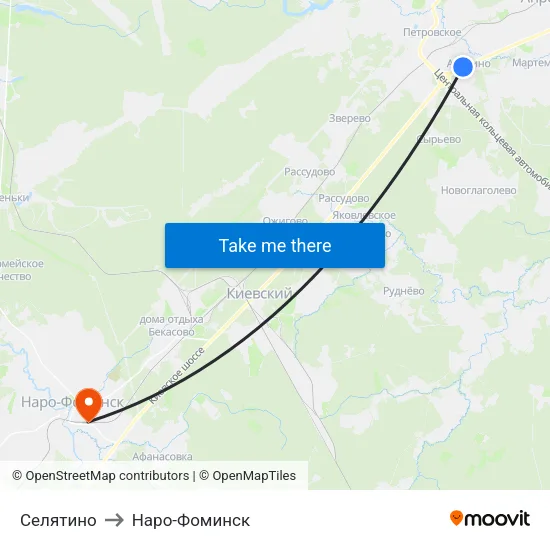 Селятино to Наро-Фоминск map