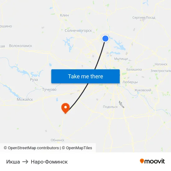 Икша to Наро-Фоминск map