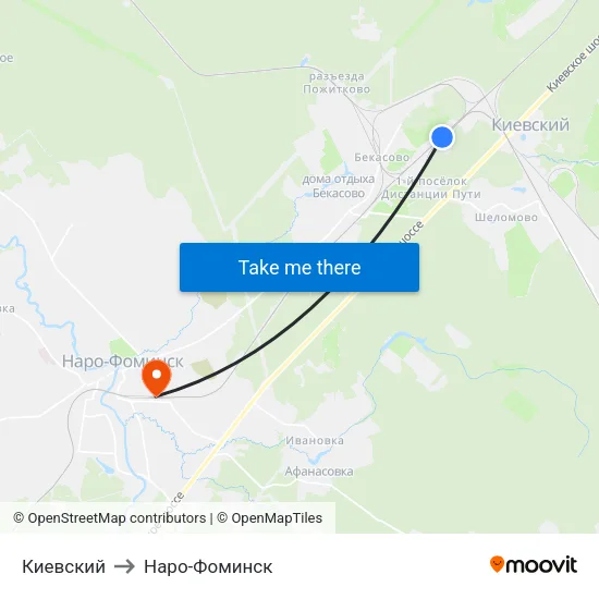 Киевский to Наро-Фоминск map
